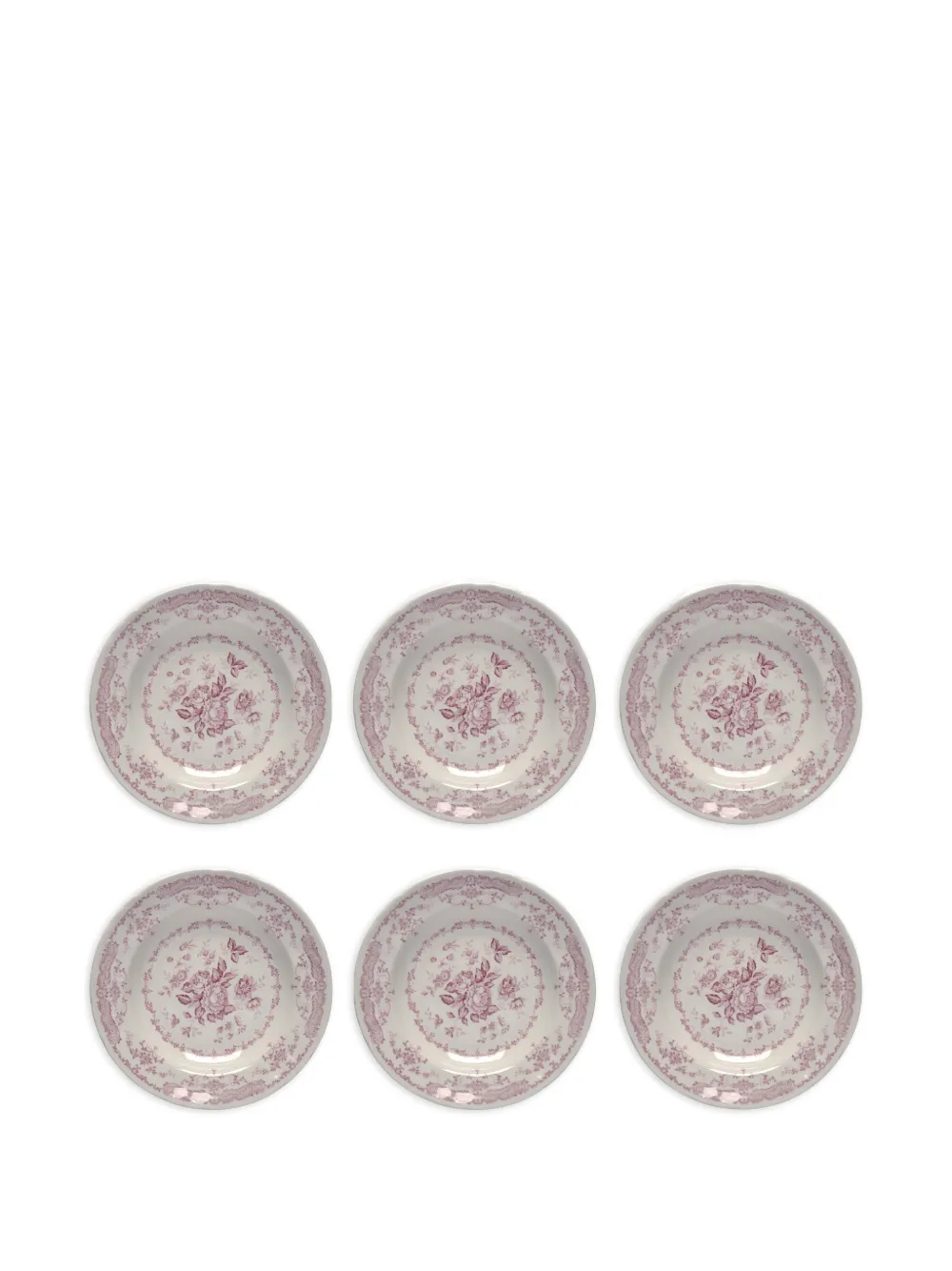 Bitossi Home floral-print plate (set of six) - Toni neutri
