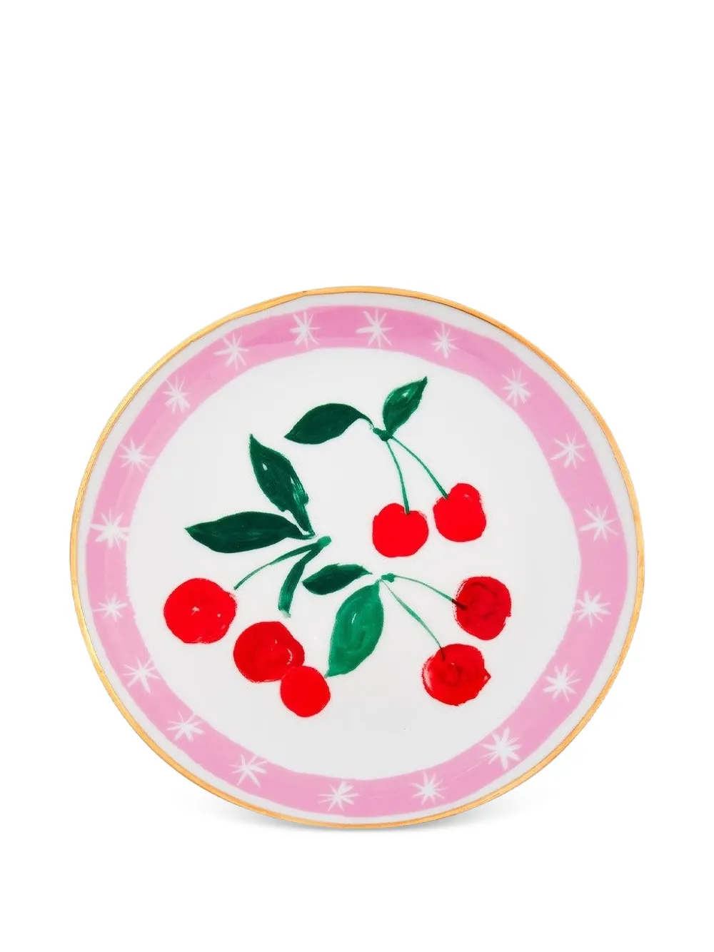  Bitossi Home Flower Bow Printed Plate (set Of Four) - White 