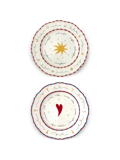 Bitossi Home scalloped printed plate (set of two)