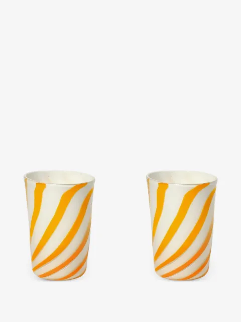 Bitossi Home set de dos vasos con motivo de rayas