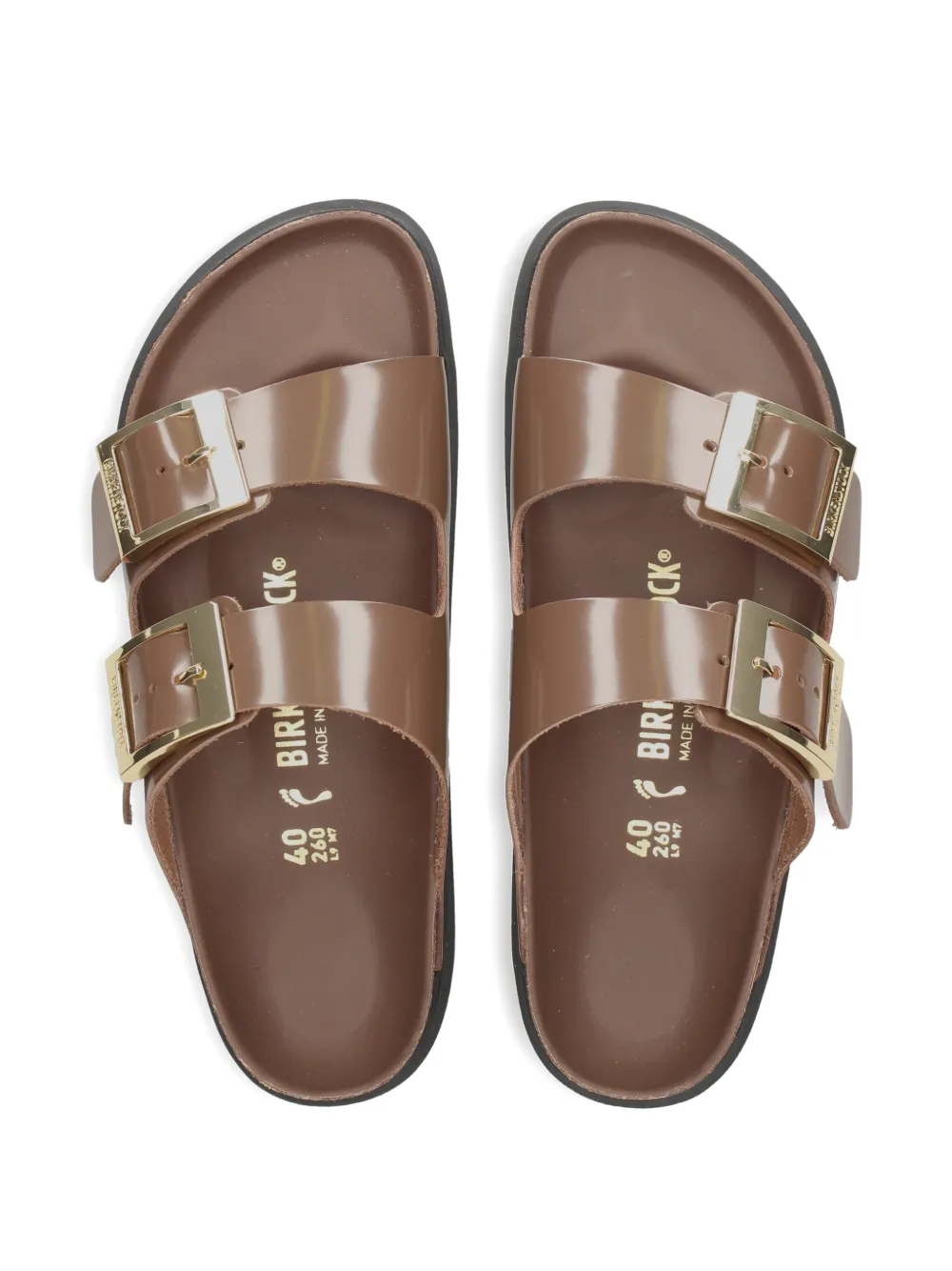 Birkenstock Arizona Droplet sandalen Bruin