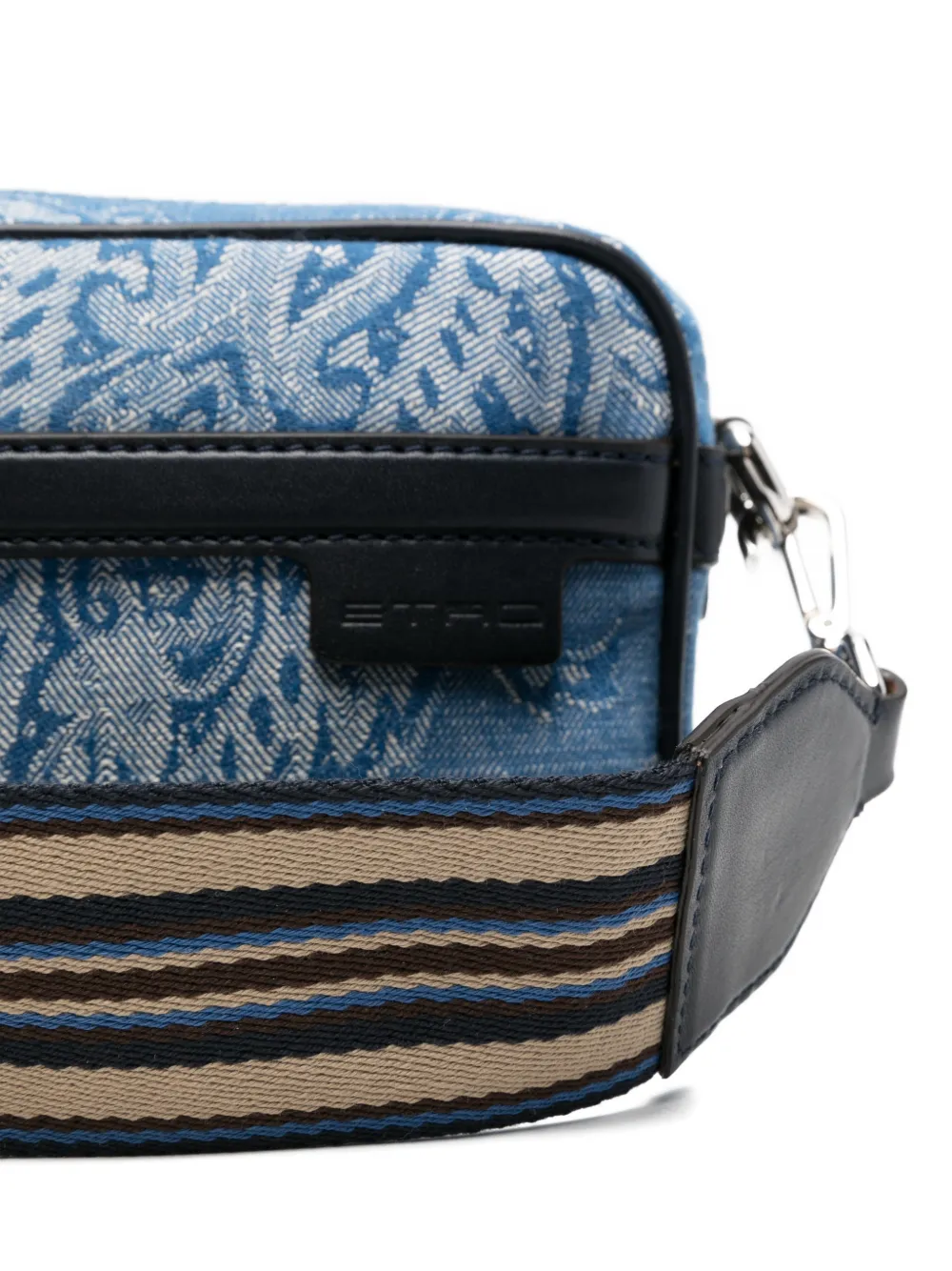 ETRO Messenger tas met paisley-print Blauw