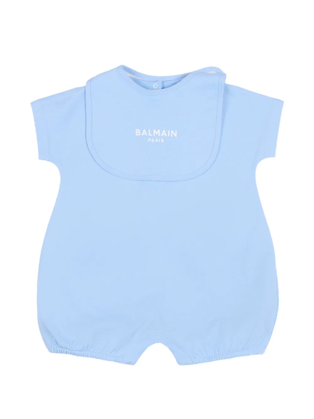 Balmain Kids logo-detail romper set - Blu