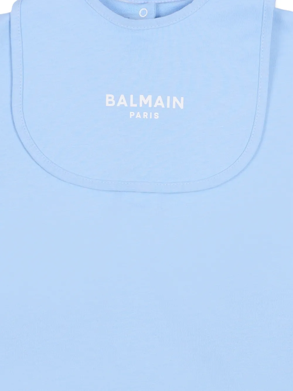 Balmain Kids Romper met logodetail Blauw