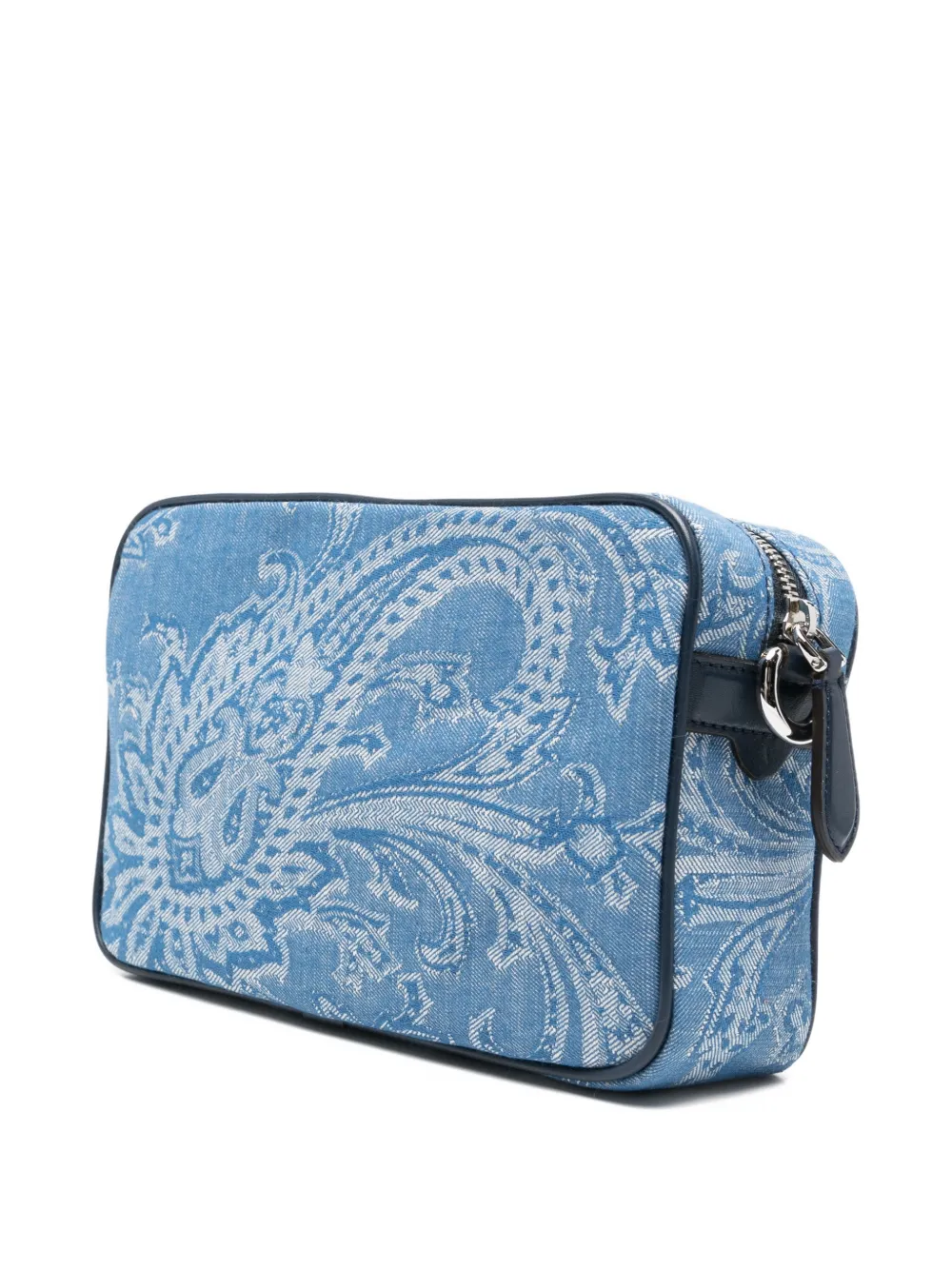  Etro Paisley Denim Messenger Bag - Blue 