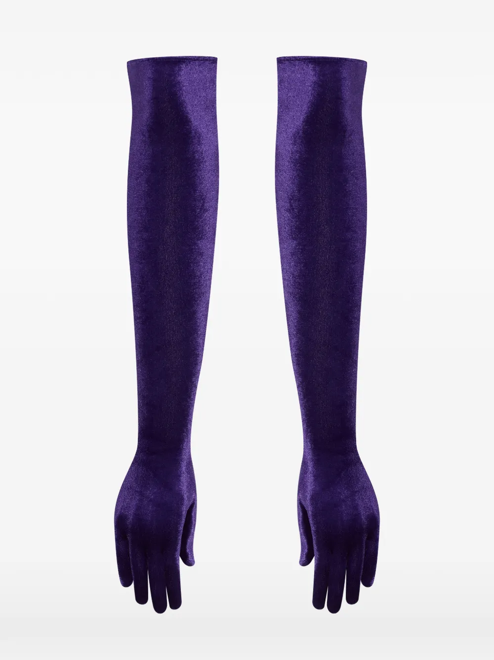 Maison Close velvet-effect opera gloves - Viola
