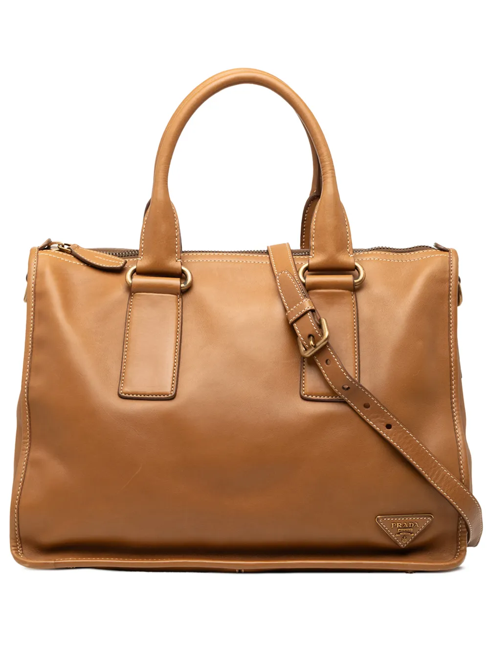 Prada Pre-Owned 2000-2025 Soft Calf satchel - Marrone