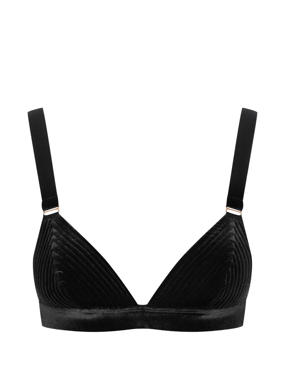 Maison Close ribbed triangle bra - Nero