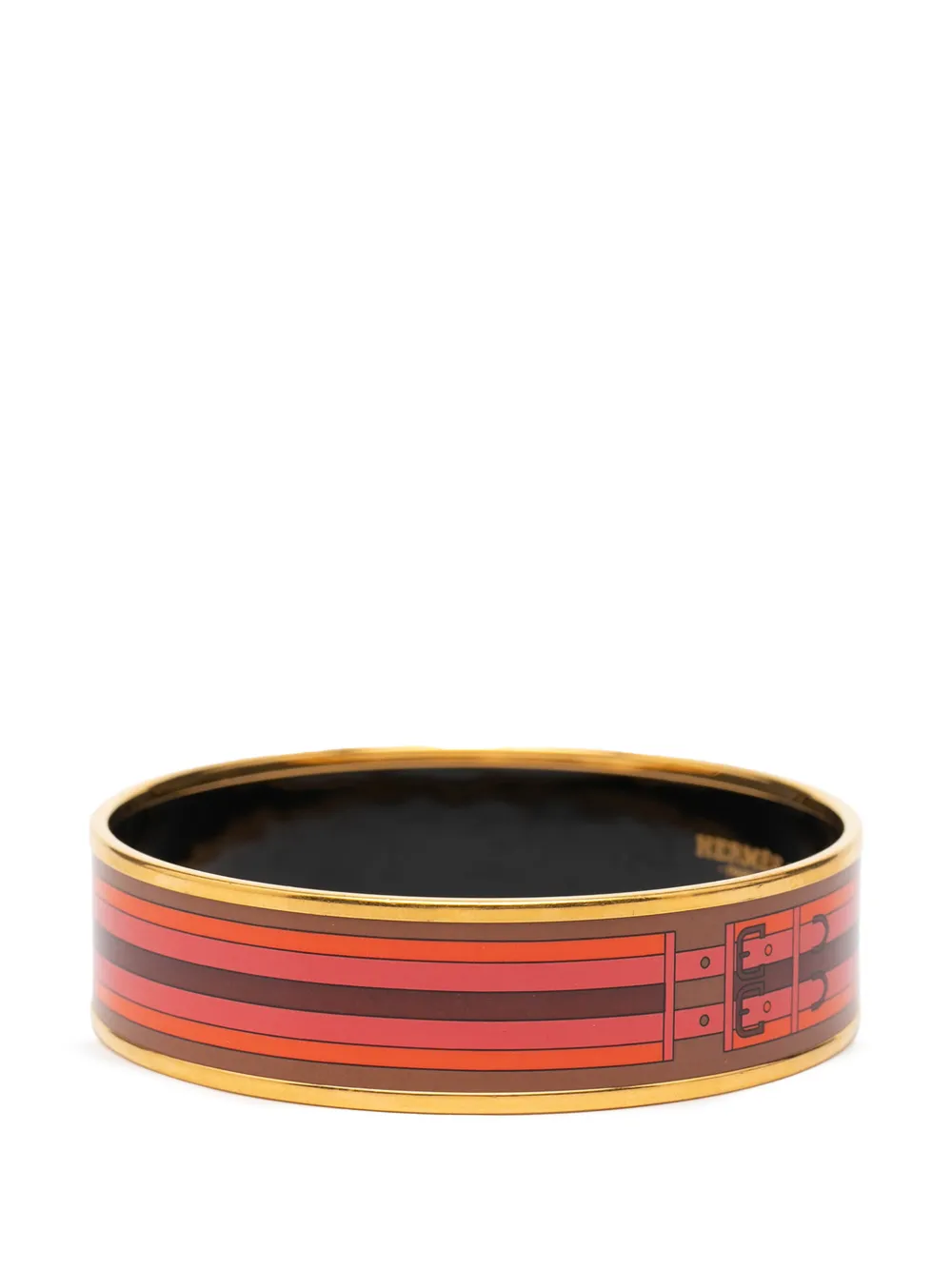 2010-2025 Wide Printed Enamel Bangle 65 Costume Bracelet
