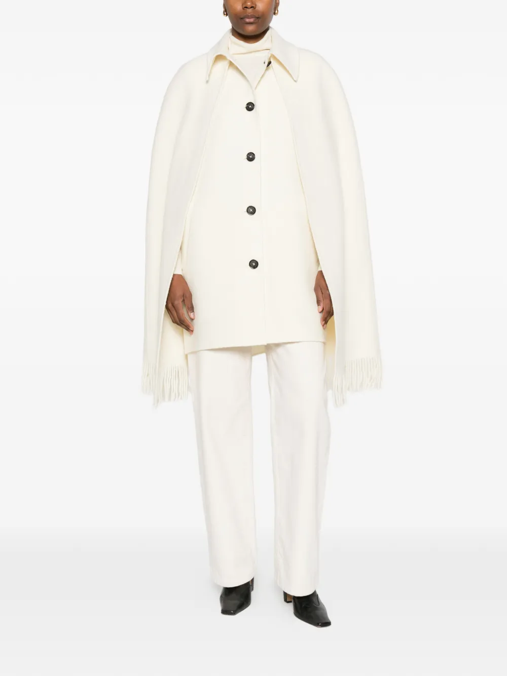  Toteme Fringed-hem Coat - Neutrals 