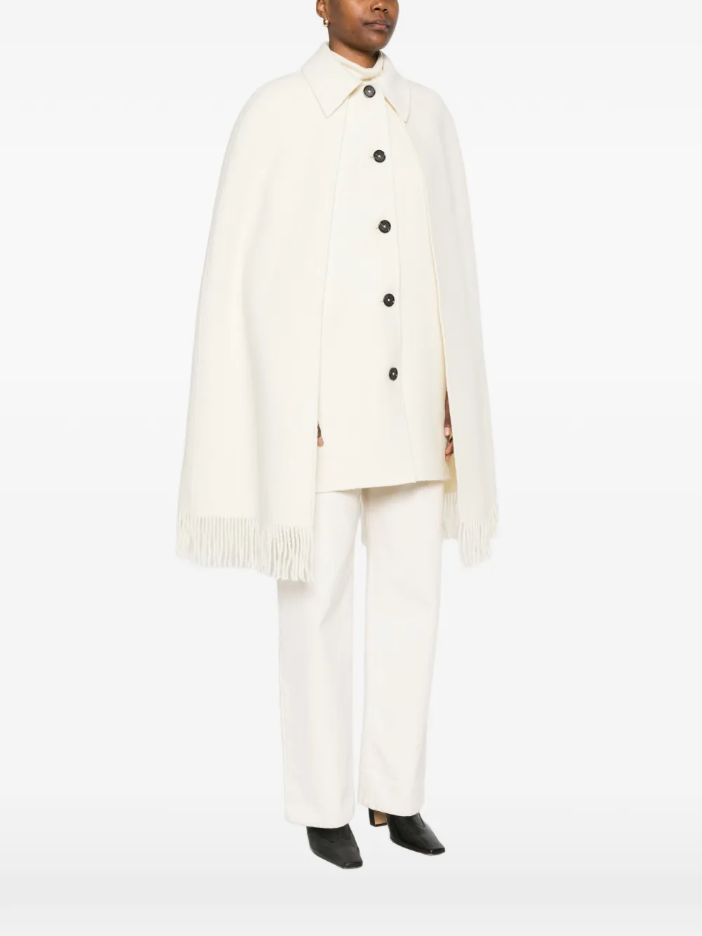  Toteme Fringed-hem Coat - Neutrals 