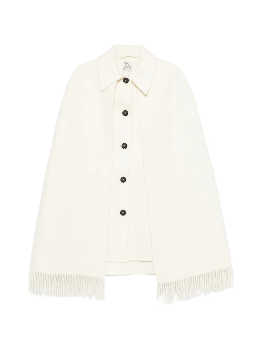 TOTEME fringed-hem coat - Nude