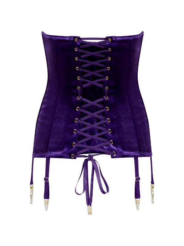 Maison Close x Scandale Rococo Garter Corset | Purple | FARFETCH