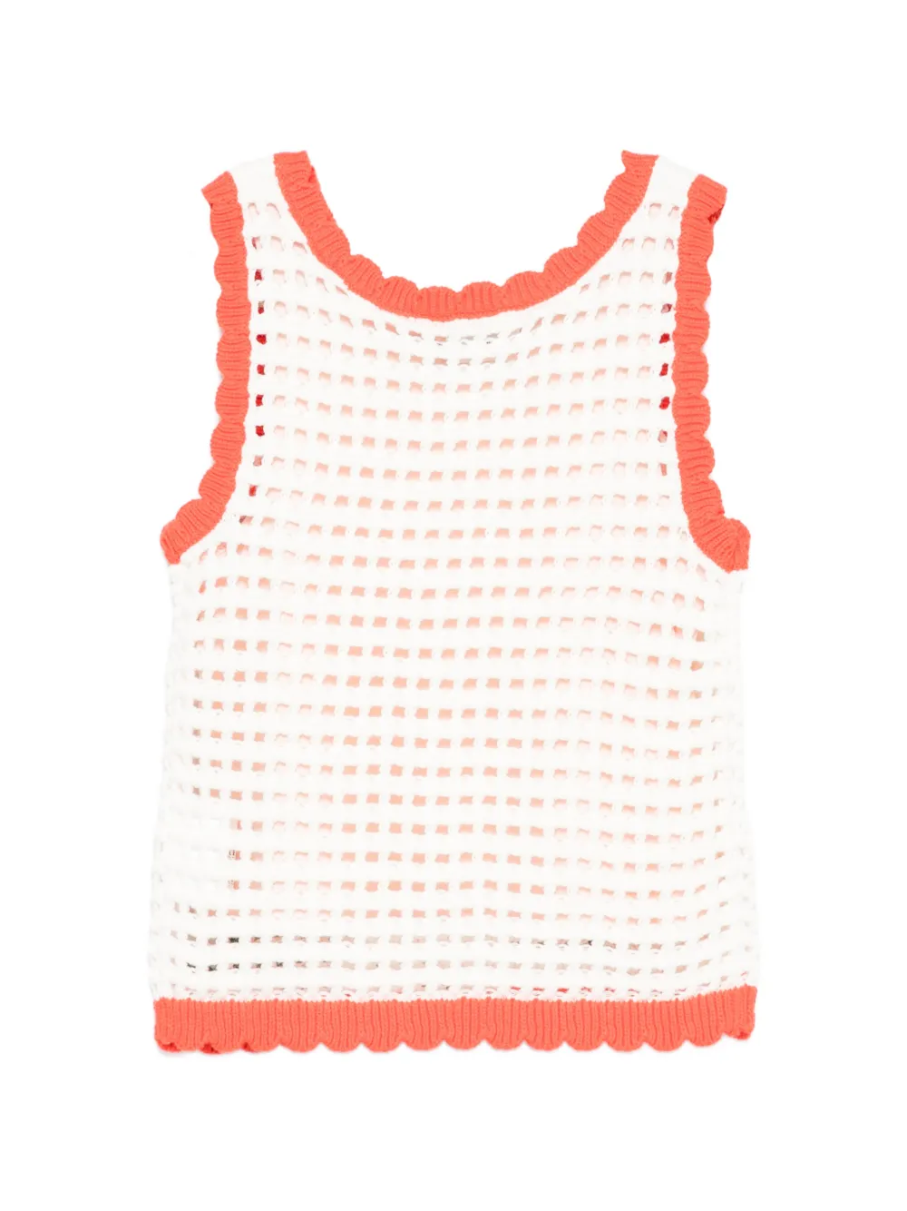 Stella McCartney Kids Gebreide top met bloemen-applicatie Wit