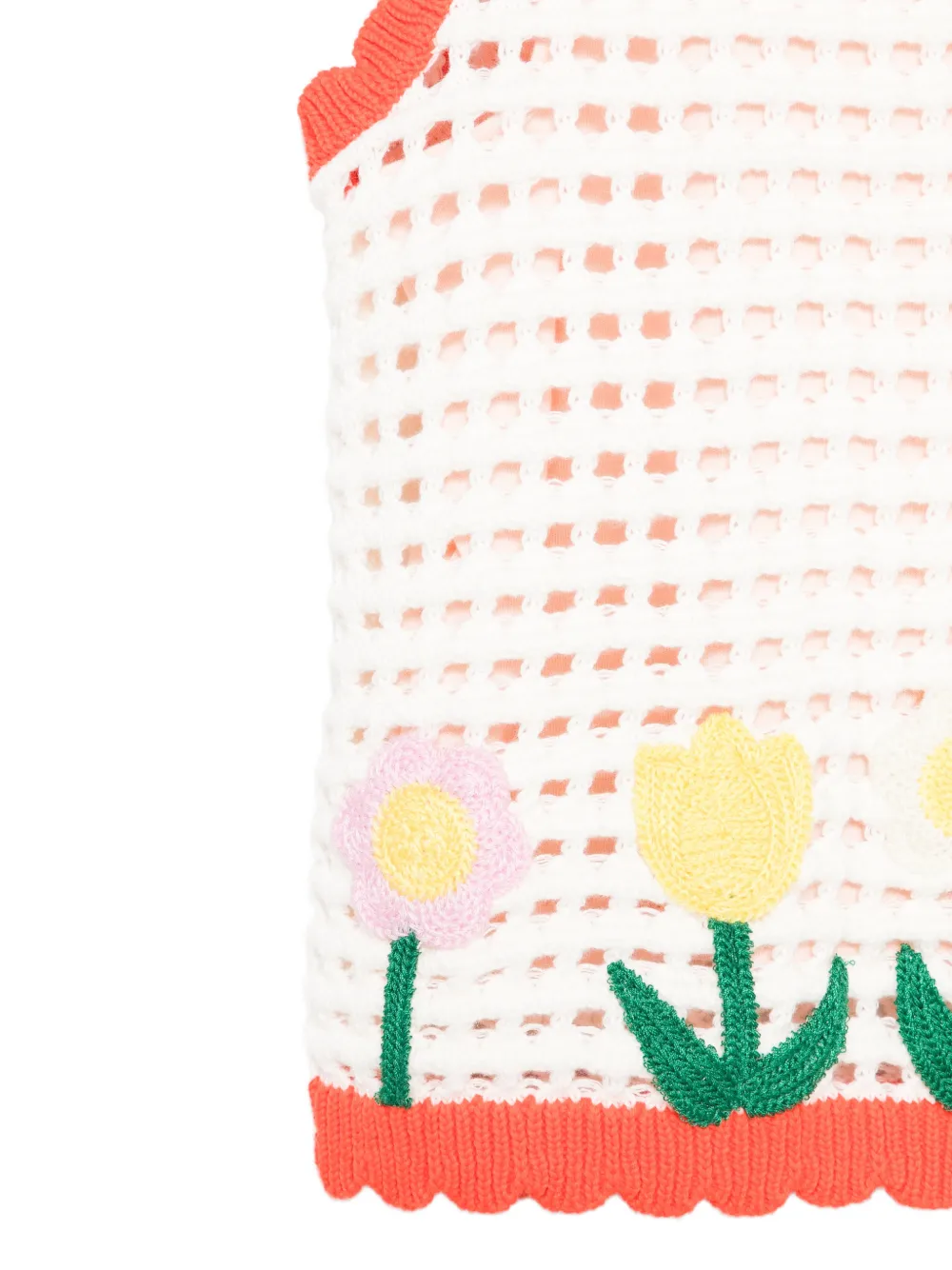Stella McCartney Kids Gebreide top met bloemen-applicatie Wit