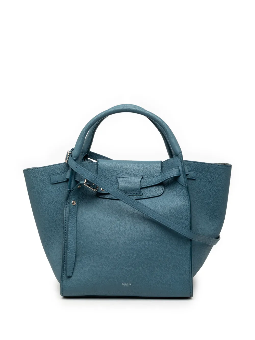 Celine Pre-Owned 2019 Small Grained Calfskin Big Bag satchel - Blu