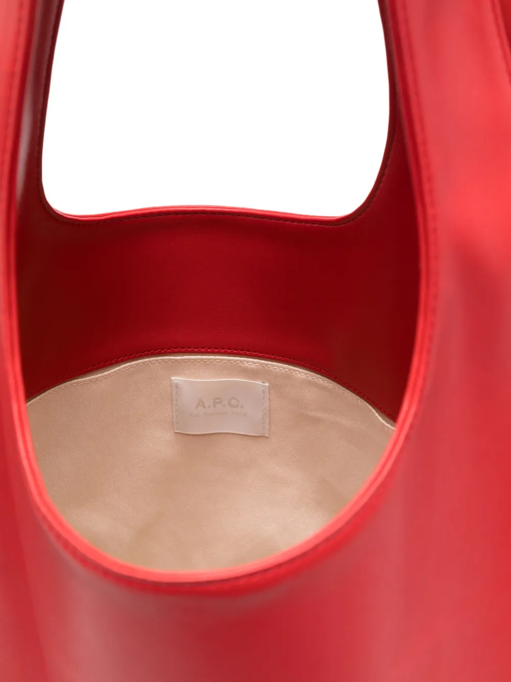 A.P.C. Shopper met logoprint Rood