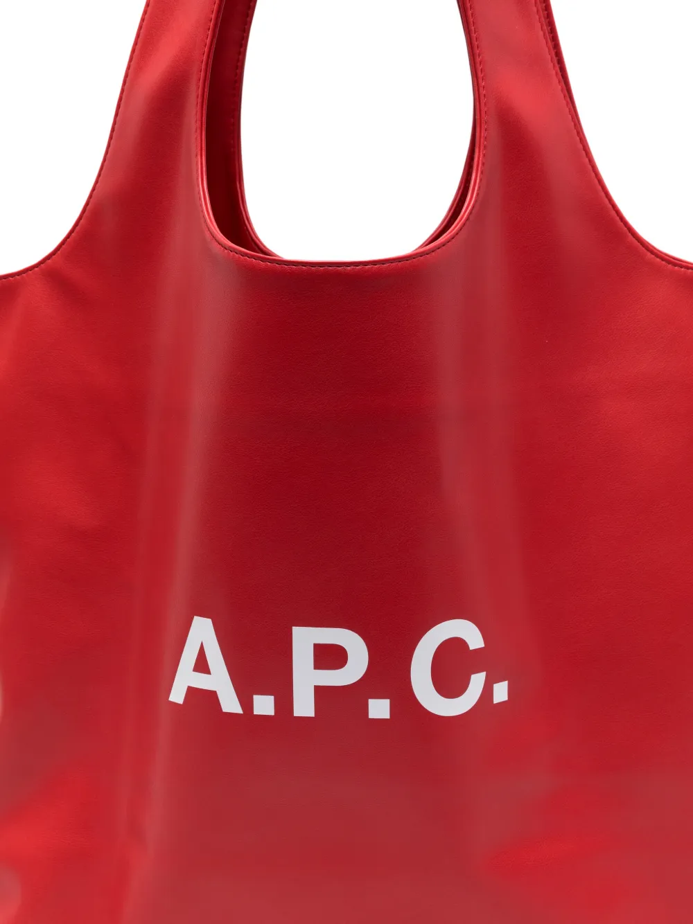 A.P.C. Shopper met logoprint Rood