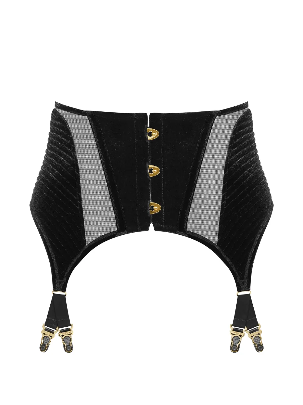 Maison Close ribbon garter belt - Schwarz