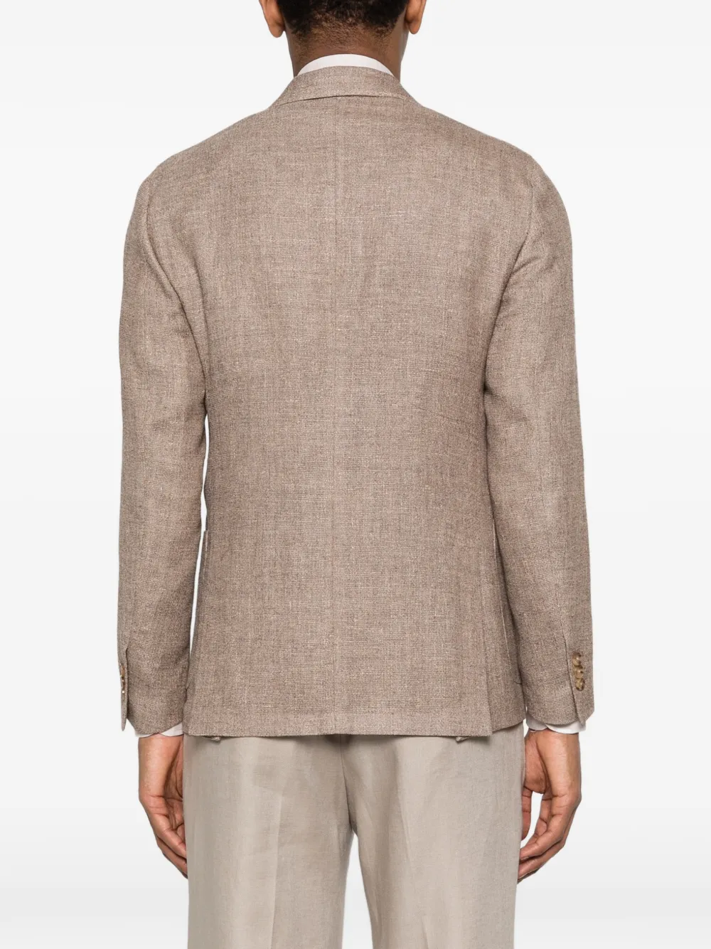 Lardini Blazer met gekerfde revers en klepzak Beige
