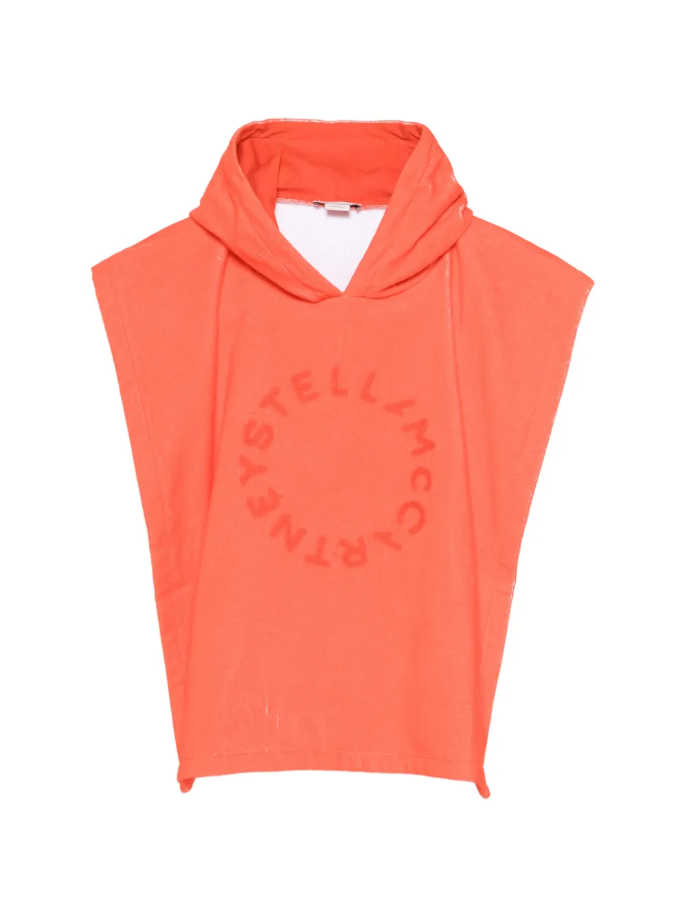 Stella McCartney Kids hooded logo towel - Arancione