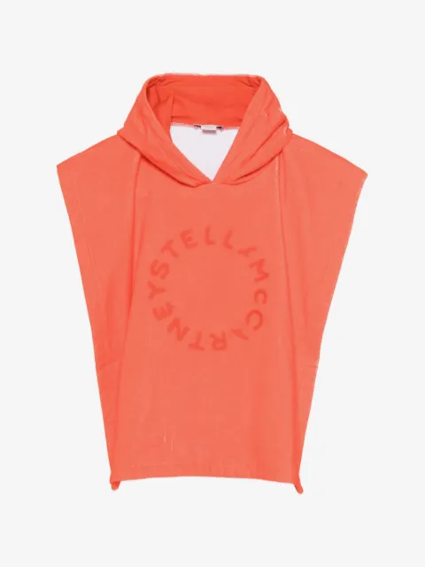 Stella McCartney Kids منشفة بهودي وشعار الماركة