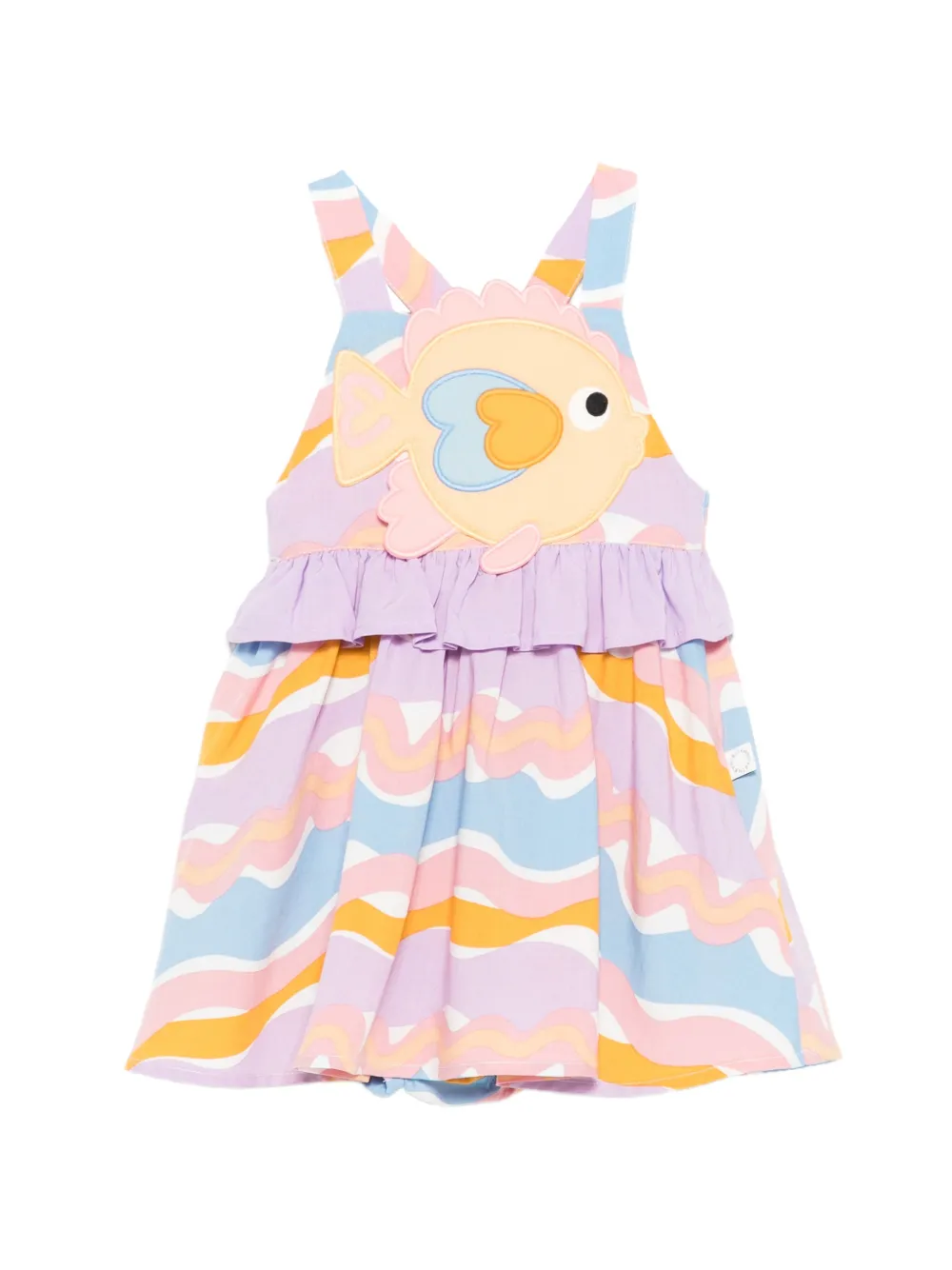 Stella McCartney Kids fish appliqué ruffled dress - Viola