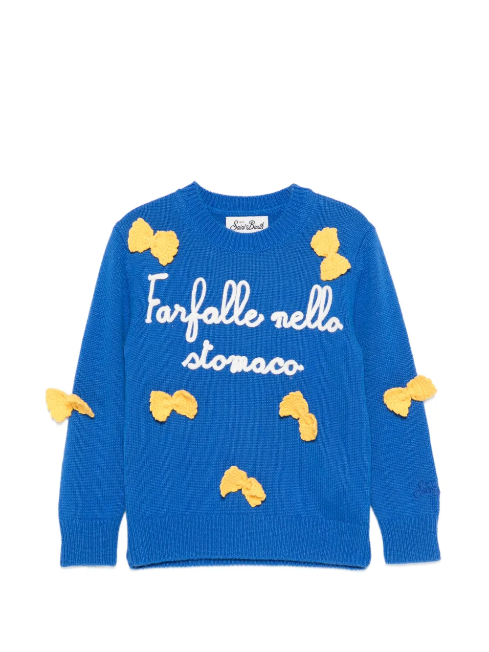 MC2 Saint Barth Kids Princess pasta farfalle patch top - Blau
