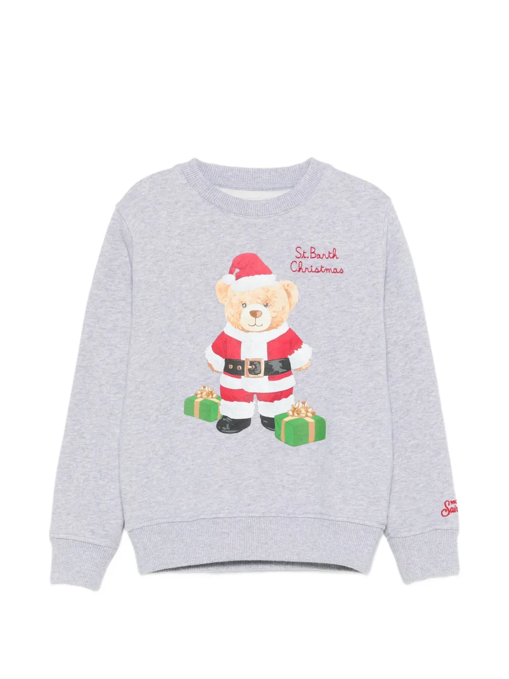 MC2 Saint Barth Kids Hutton N christmas bear top - Grey