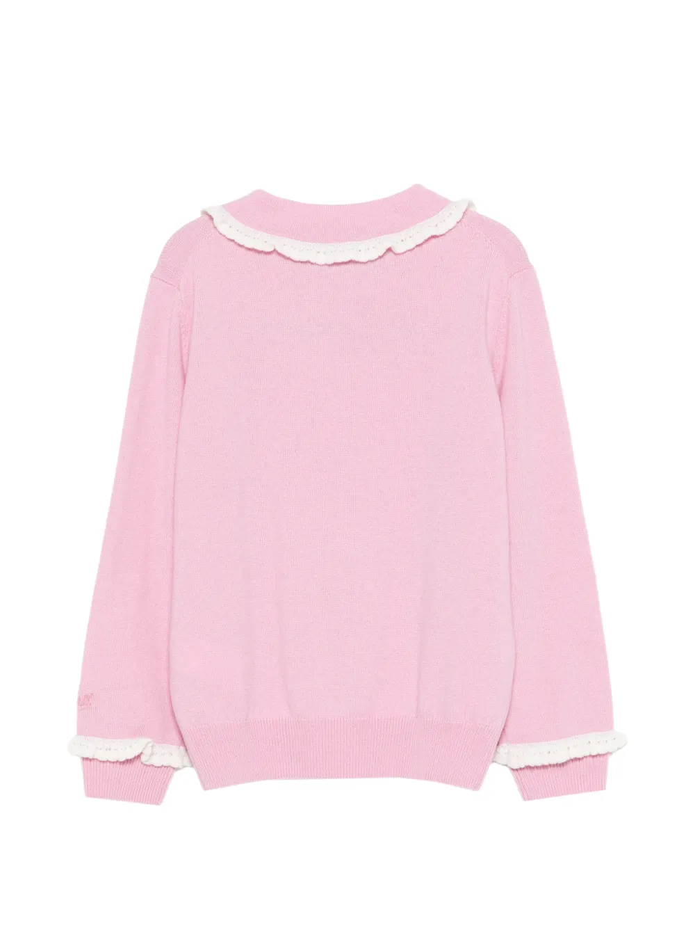  Mc2 Saint Barth Kids Alida Jr Ruffled Collared Top - Pink 
