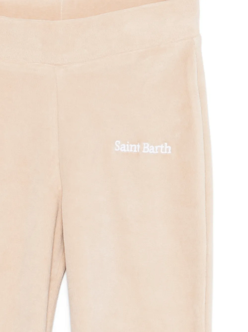 MC2 Saint Barth Kids Cecilia JR Chenille broek met borduurwerk Beige