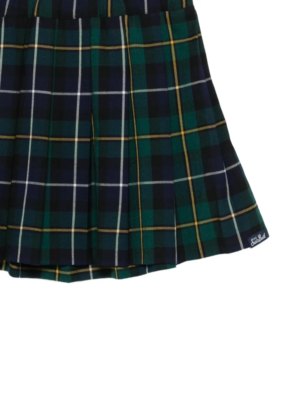  Mc2 Saint Barth Kids Tartan Pleated Skirt - Green 