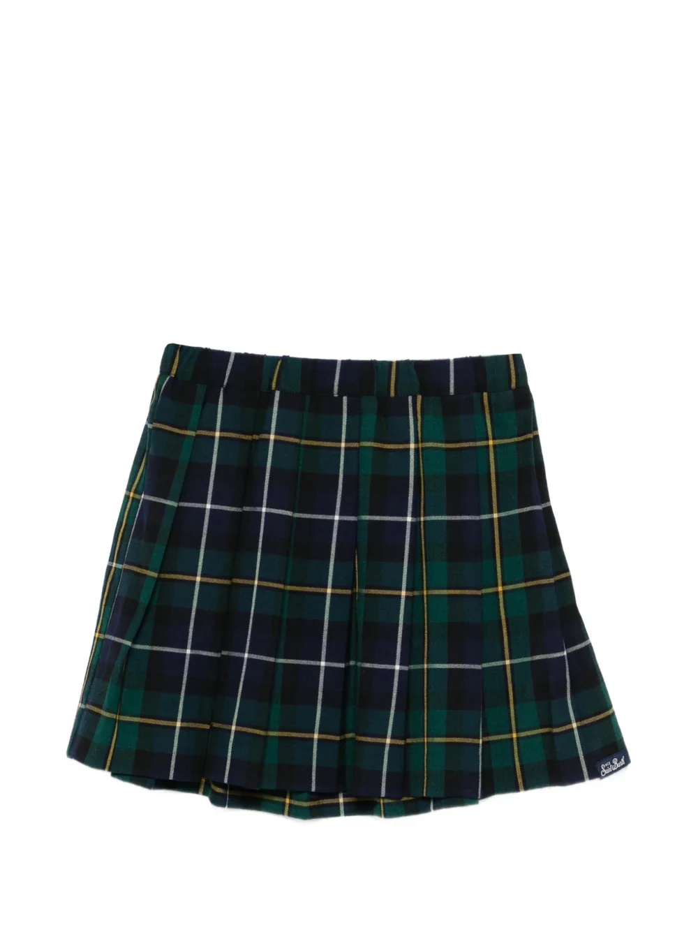 MC2 Saint Barth Kids Gonna plissettata tartan - Verde
