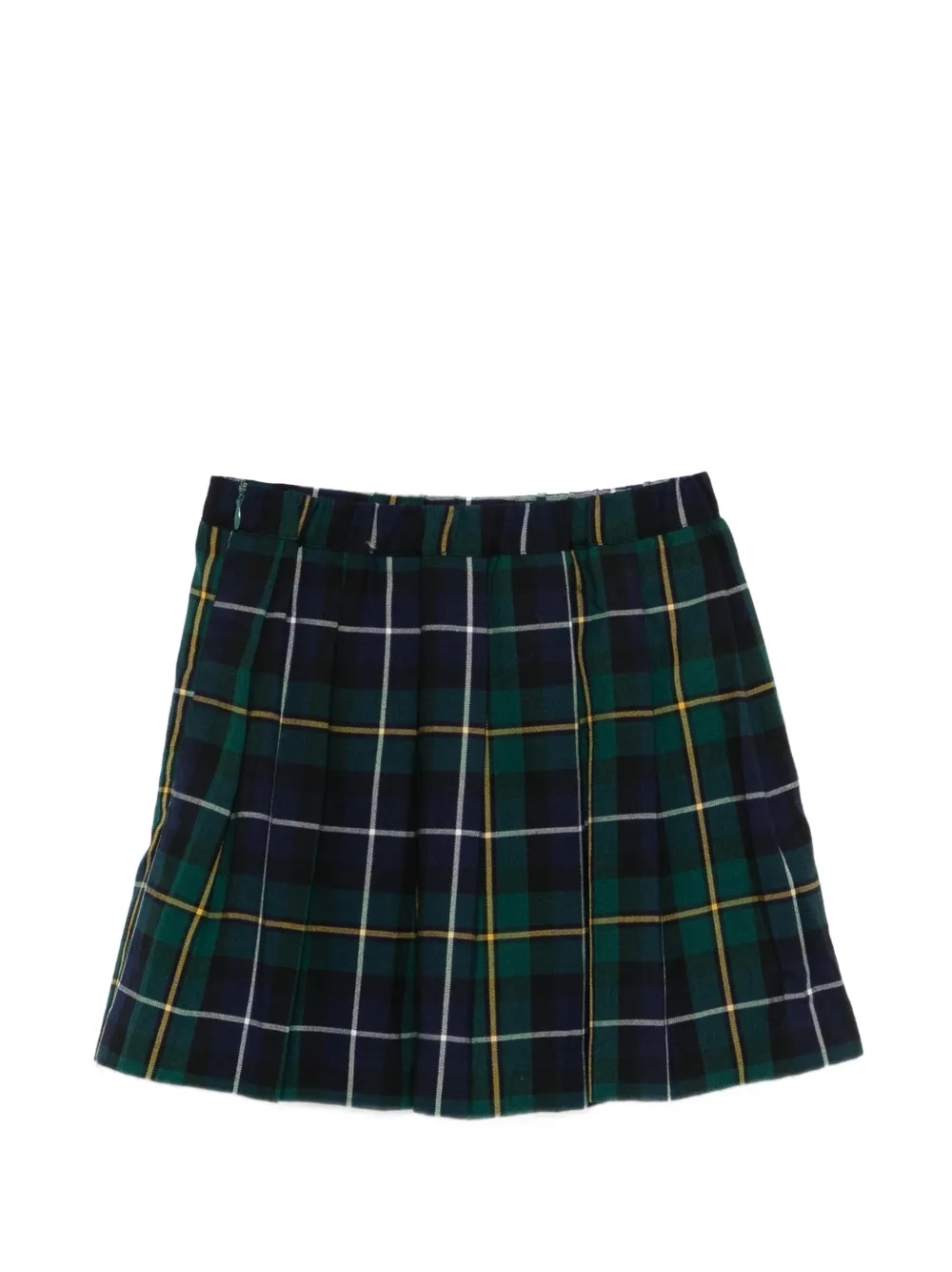  Mc2 Saint Barth Kids Tartan Pleated Skirt - Green 
