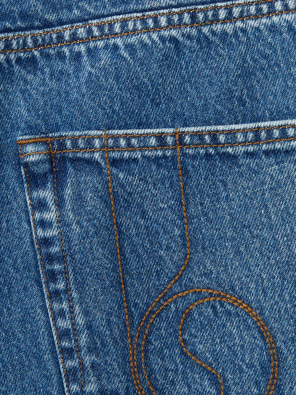 La DoubleJ Jeans met geborduurde bloemen Blauw