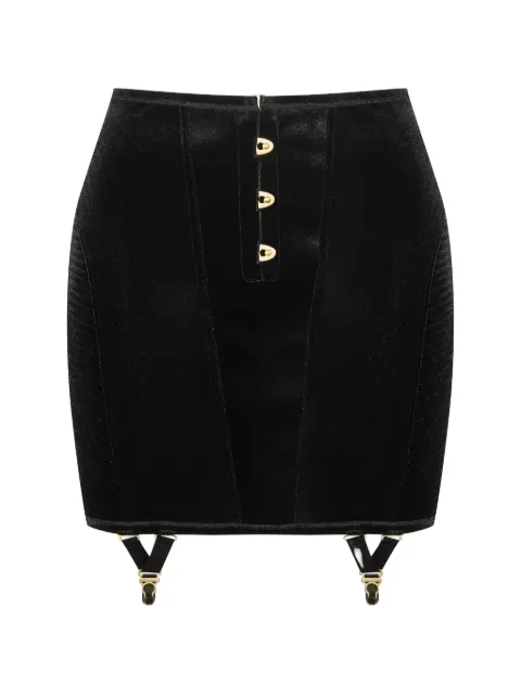 Maison Close lace-up garter mini skirt