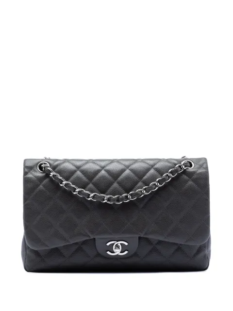 CHANEL Pre-Owned 2012 Jumbo Classic Caviar Double Flap shoulder bag