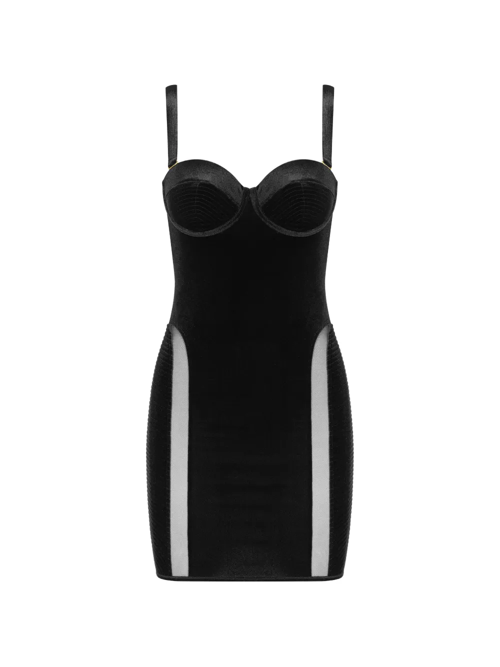 Maison Close sweetheart-neck mini dress - Nero