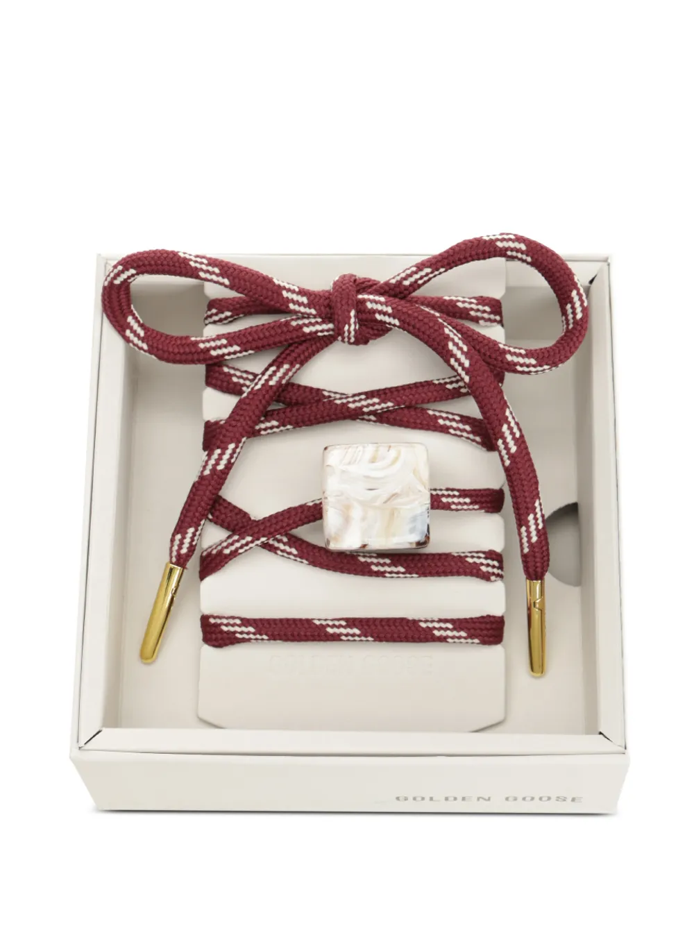 Golden Goose striped shoelaces - Rot