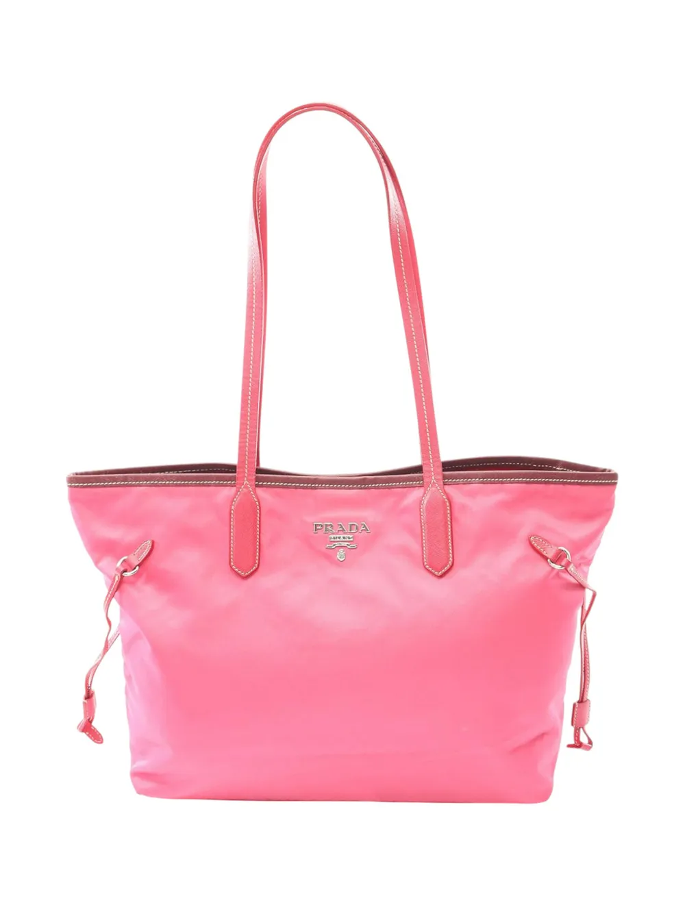 Prada Pre-Owned 2010-2026 Saffiano Trimmed Tessuto Open Convertible tote bag - Rosa
