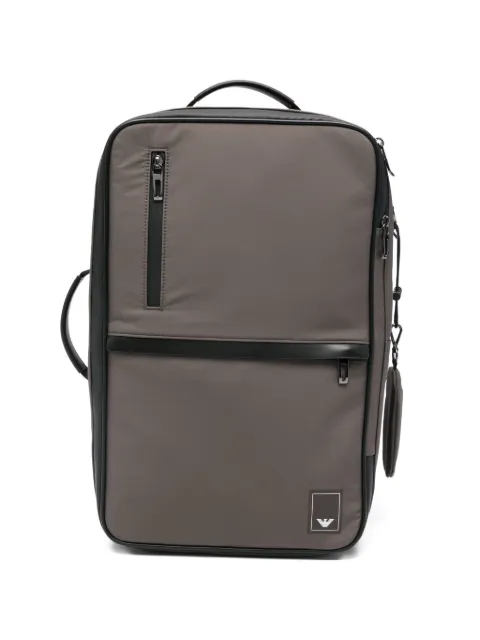 Emporio Armani zip logo-patch backpack