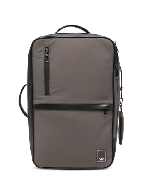 Emporio Armani mochila con parche del logo y cierre