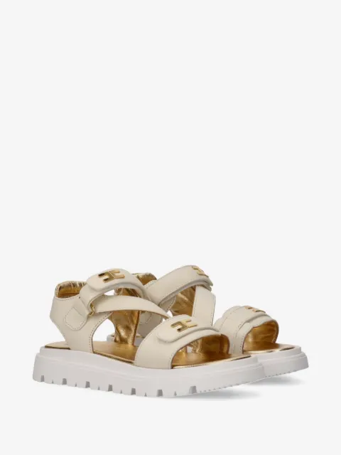 Elisabetta Franchi La Mia Bambina logo strap sandals