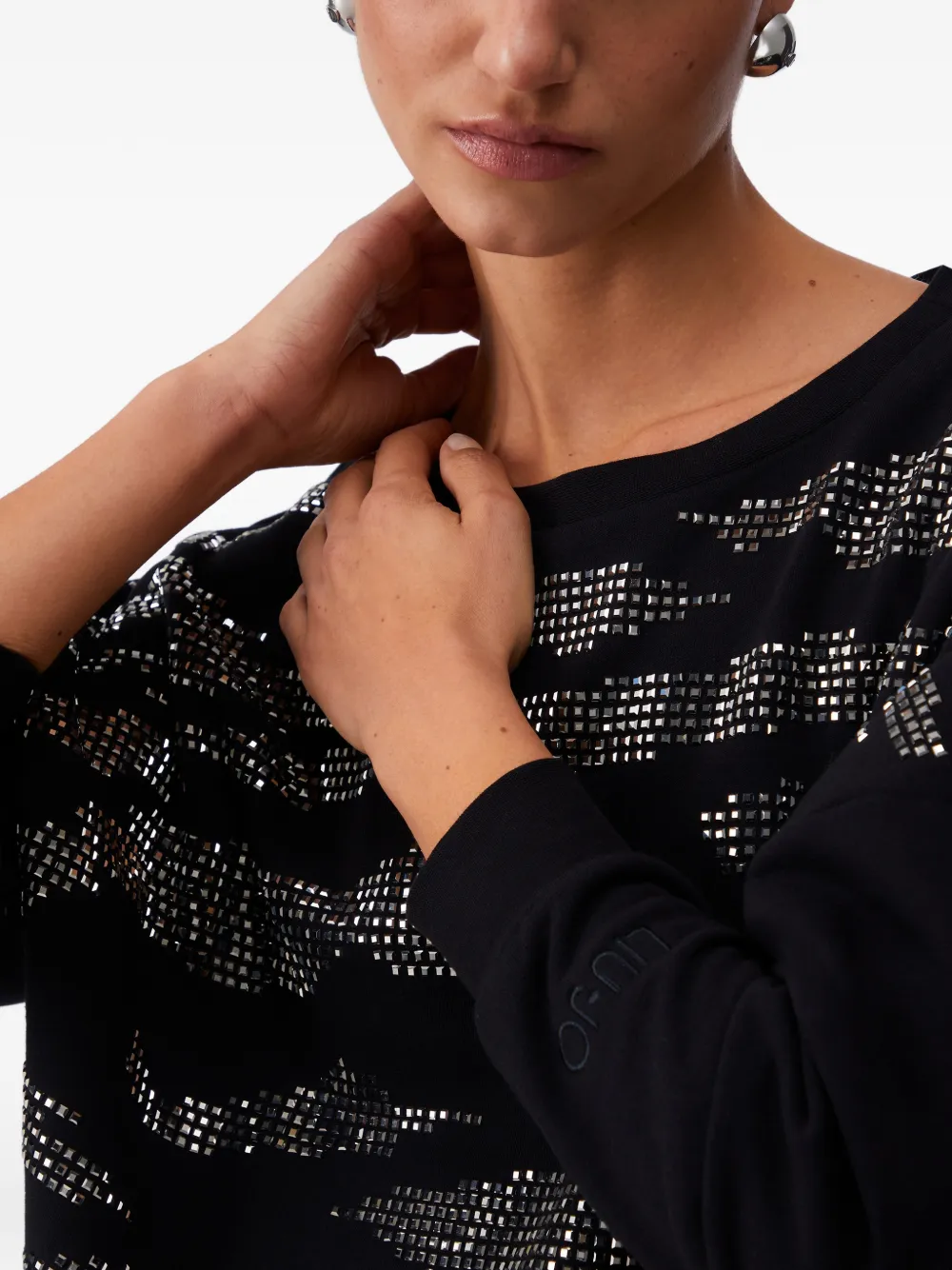 LIU JO Sweater met applicaties Zwart