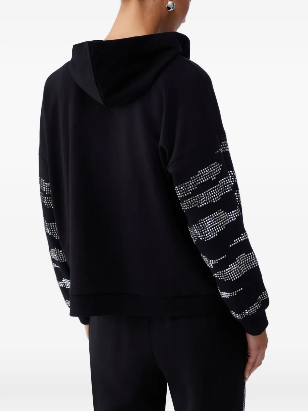 LIU JO Hoodie met applicatiedetail Zwart