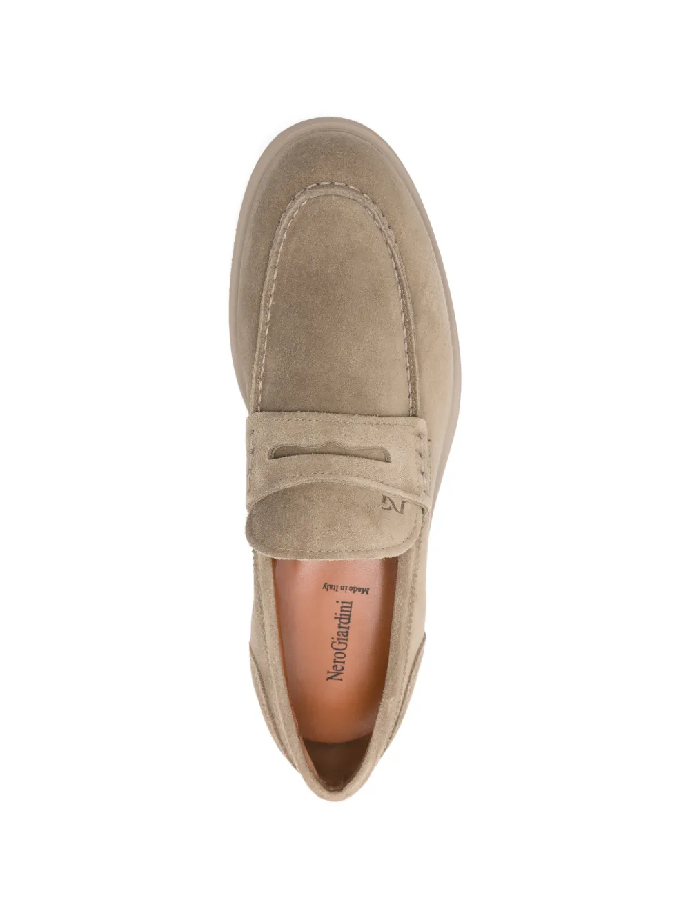 NERO GIARDINI Leren loafers Bruin