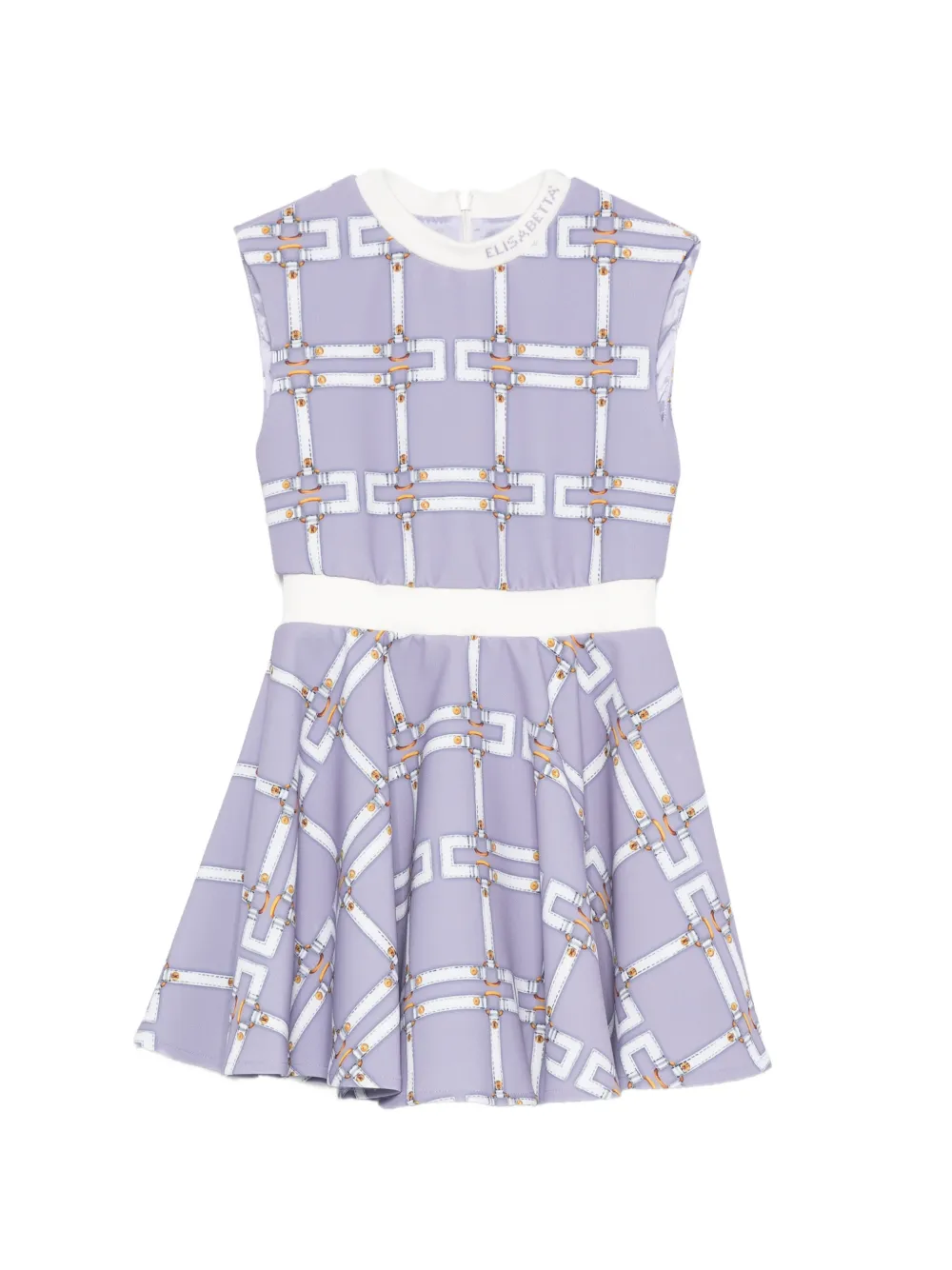 Elisabetta Franchi La Mia Bambina printed A-line dress - Viola