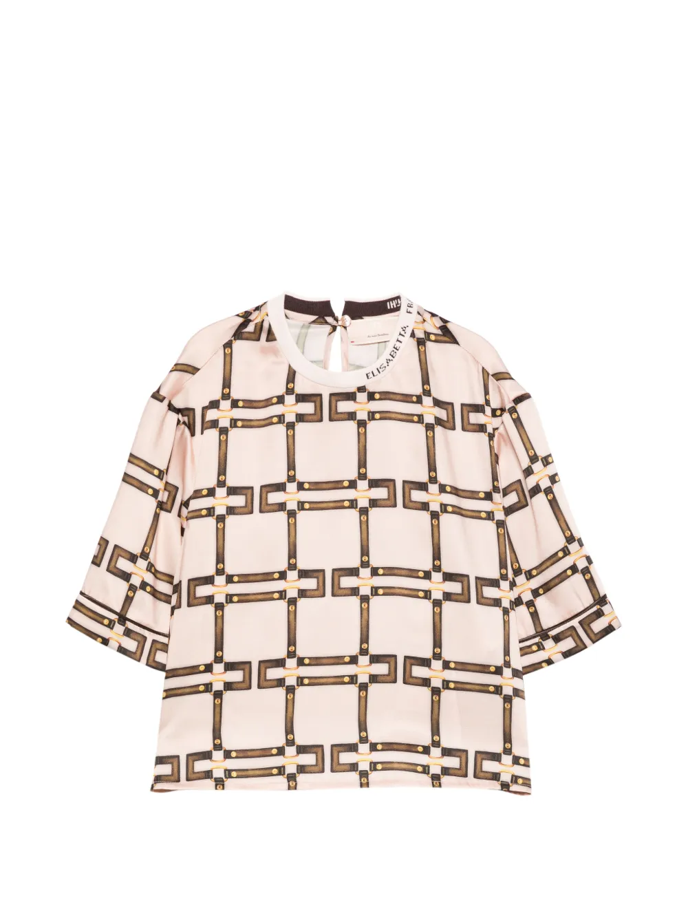 Elisabetta Franchi La Mia Bambina patterned top - Rosa
