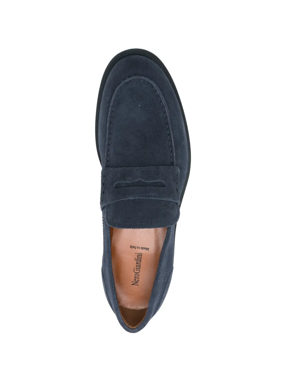 NERO GIARDINI Leren loafers Blauw