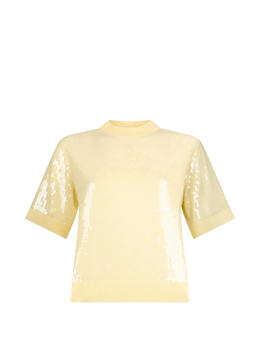 LIU JO sequin-embroidery round-neck T-shirt - Giallo